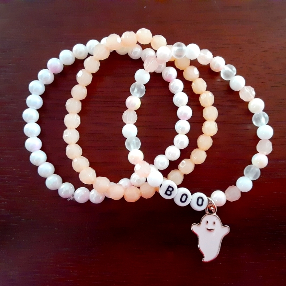 🎃 Set of 3 Blush Halloween Stretch Bracelets